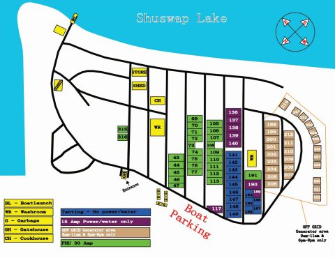 Camp Map - Sandy Point Campground