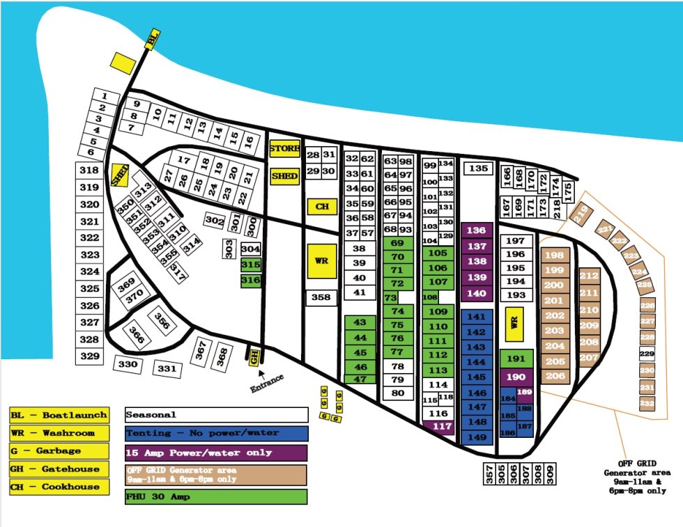 Camp Map | Sandy Point Campground