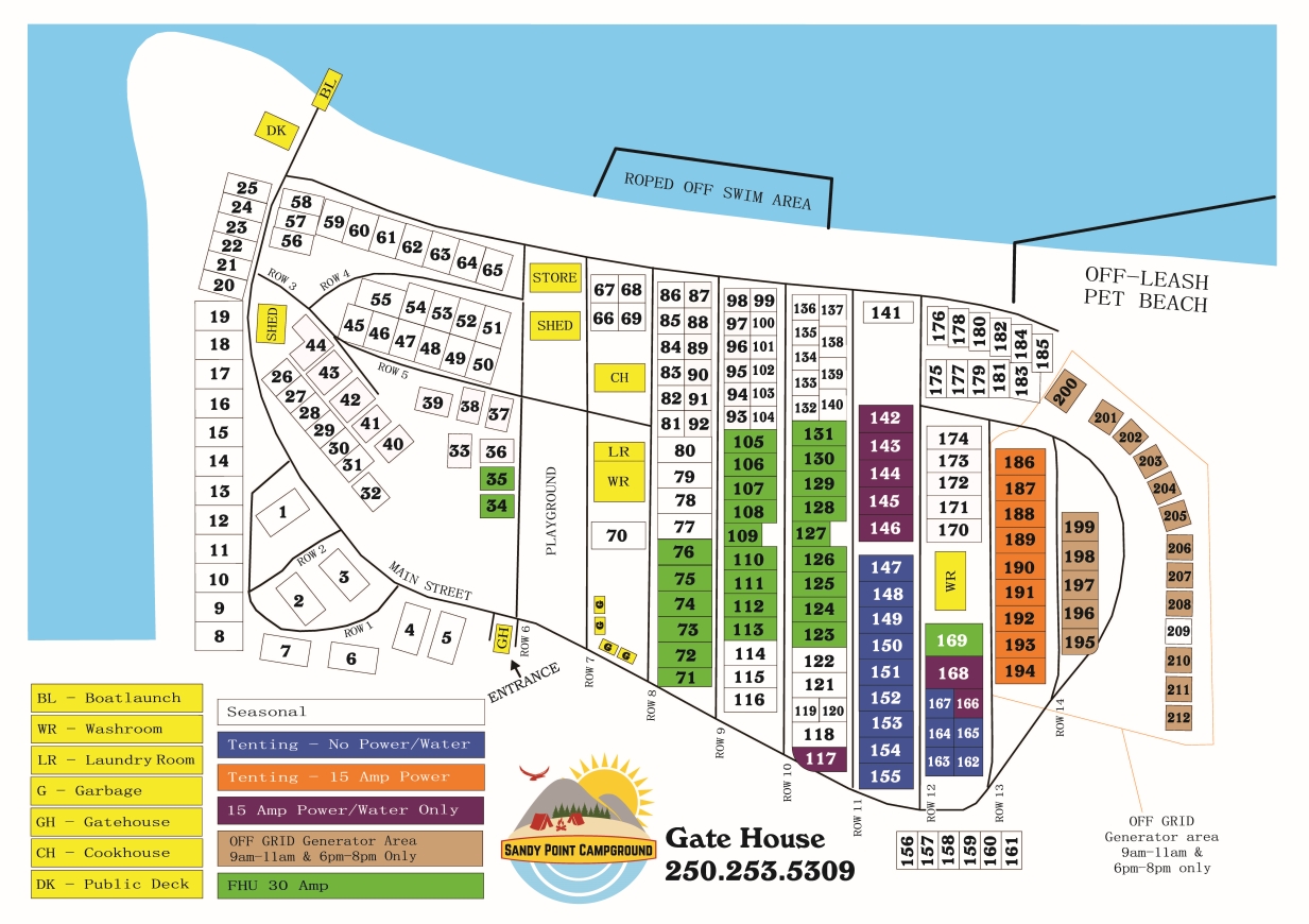 Sandy Point Site Map